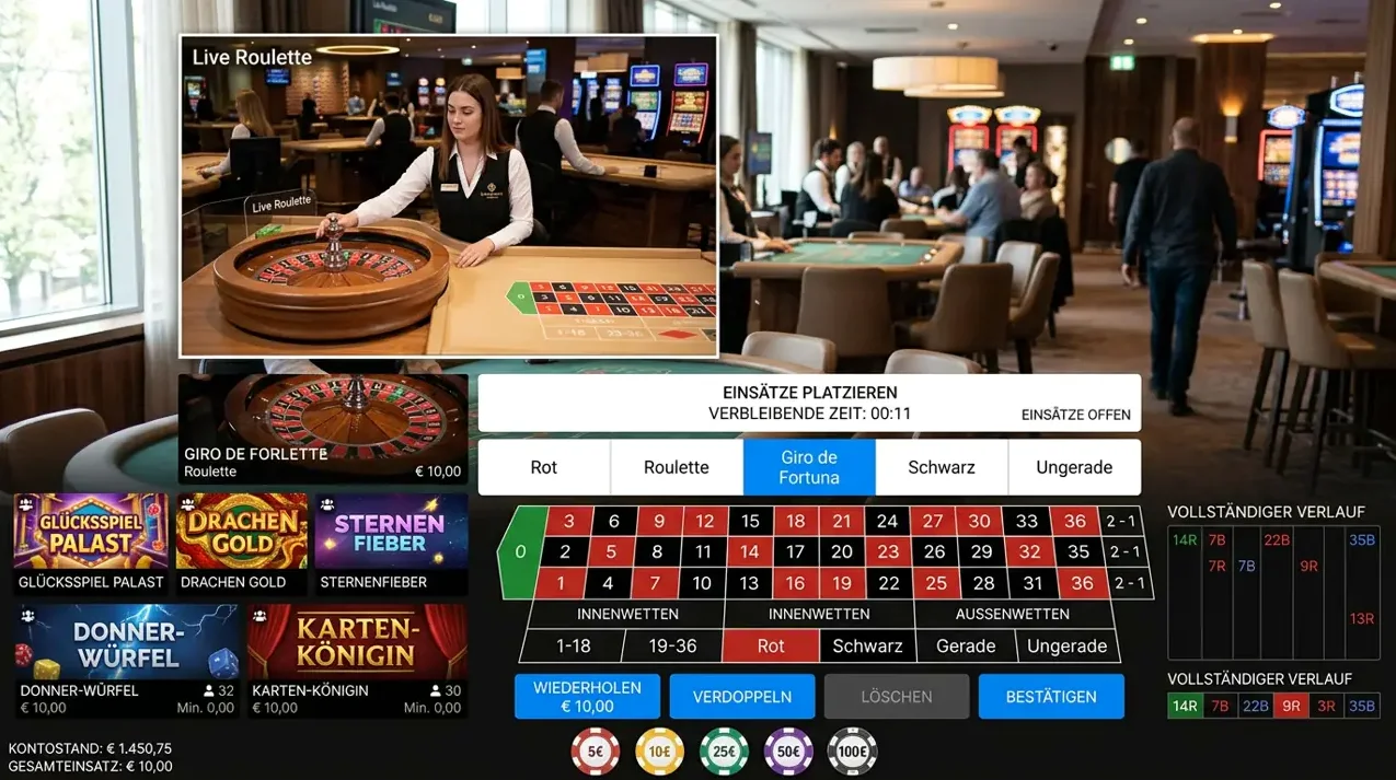 Live-Casino bei LuckyCapone